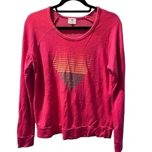 Sundry Anthropologie Heart Sunset Graphic Sweatshirt Pullover Women's Size 0 Re